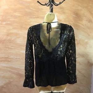 Lace black top Nwot